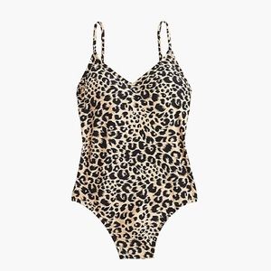 J Crew Ballet one-piece in leopard print